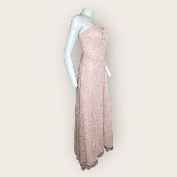 NWT | Dessy Collection | Florentine Lace Strapless Maxi | Blush | Size 12 - Picture 6 of 15